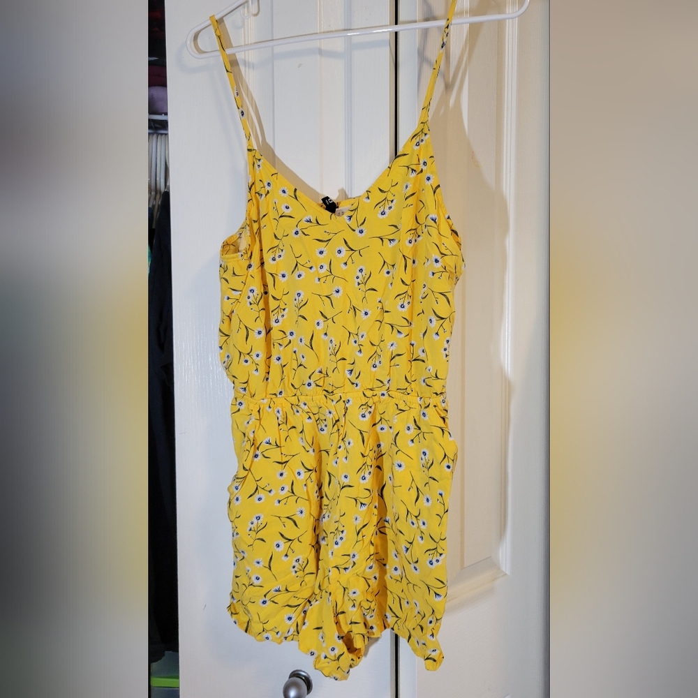 Yellow Floral Romper